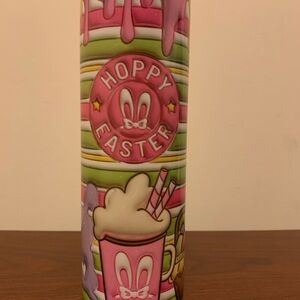 Easter Party Tumbler with Bunny Design - Pink and Green